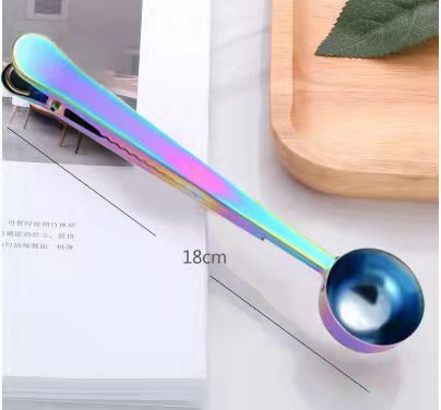 Two-in-one Stainless Steel Coffee Spoon Sealing Clip